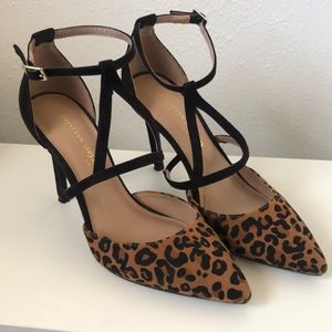 Leopard and black heels